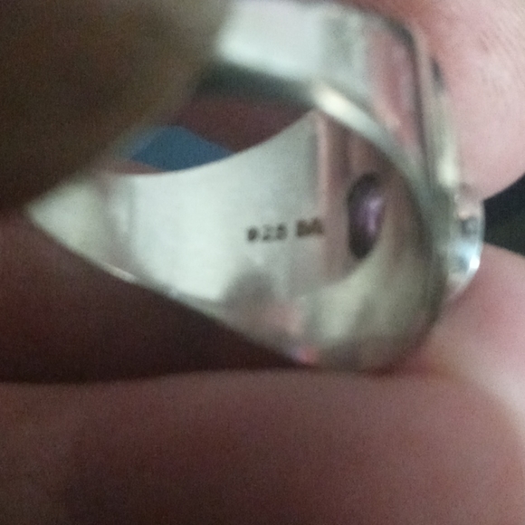 Amethyst 18K yellow gold and Sterling silver - Picture 3 of 5